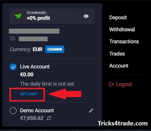 Quotex Risk/ Money Management Tool